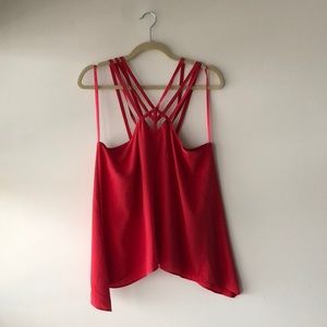 Red silk BCBGMAXAZRIA TOP
